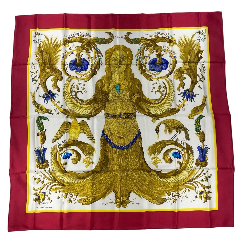 Hermes Silk Scarf Ceres Vintage Carre 90 Francoise Faconnet